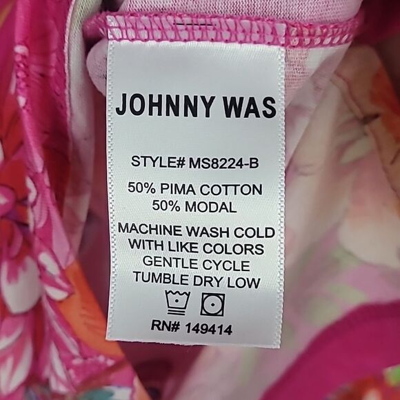 Johnny Was Pink Floral Carly Pj Set. Long Sleeve Button Up Top W/ Pants. Size XS - Picture 13 of 13